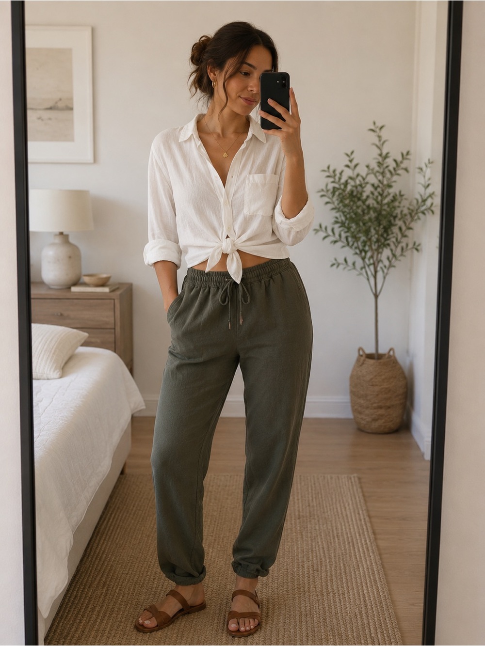 Wilfred Elastic Waist Jogger Pants - Green